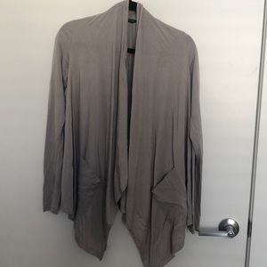Club Monaco drapey cardigan with chiffon pockets
